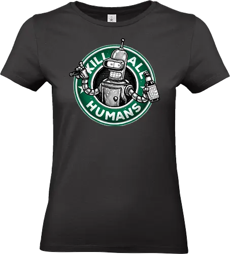 Robot vs Humans - Robot, robots, sitcom, funny, humor, science fiction, animated, animation - Standard T-Shirt (Frauen)