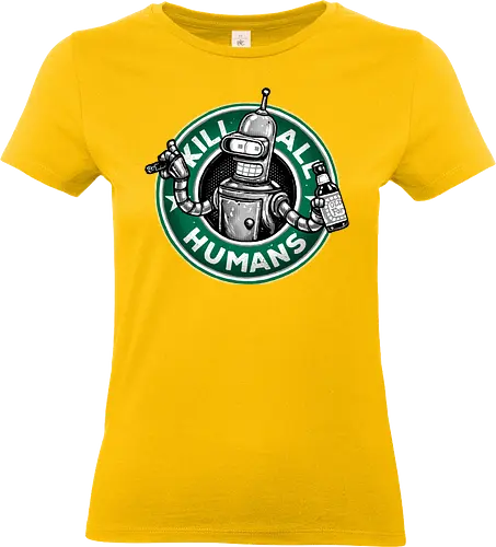 Robot vs Humans - Robot, robots, sitcom, funny, humor, science fiction, animated, animation - Standard T-Shirt (Frauen)