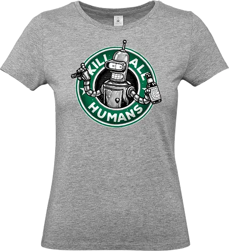 Robot vs Humans - Robot, robots, sitcom, funny, humor, science fiction, animated, animation - Standard T-Shirt (Frauen)