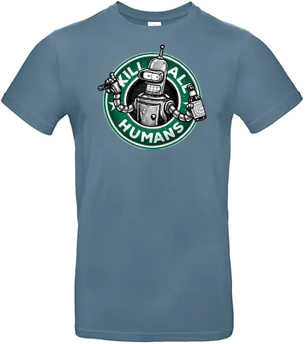 Robot vs Humans - Robot, robots, sitcom, funny, humor, science fiction, animated, animation - Standard T-Shirt