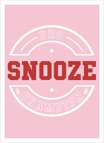 Pro Snooze Champion - Varsity Style Sleep Graphic