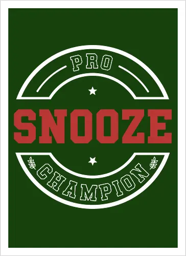 Pro Snooze Champion - Varsity Style Sleep Graphic