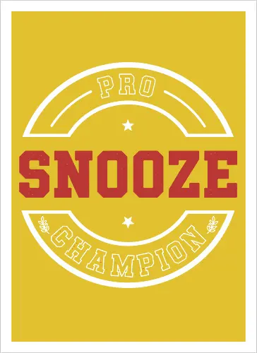 Pro Snooze Champion - Varsity Style Sleep Graphic