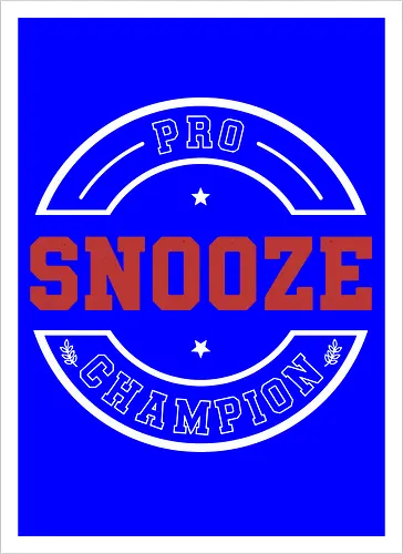 Pro Snooze Champion - Varsity Style Sleep Graphic