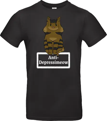 Anti-Depressimeow (weiß) - Katze, Katzen, Cat, Cats, Comic, Cartoon, cute, süß, Tier, Haustier, Kater, Depression, Medikament
