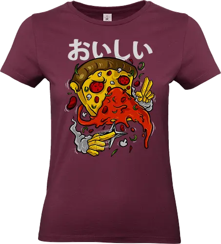 pizza no jutsu  - pizza, food, dracula, vampire, halloween, spooky, creepy, space, astronout, delicious, beverages, meatball, sausages, fastfood, bestfriend - Standard T-Shirt (Frauen)