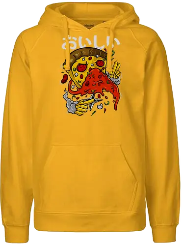 pizza no jutsu  - pizza, food, dracula, vampire, halloween, spooky, creepy, space, astronout, delicious, beverages, meatball, sausages, fastfood, bestfriend - Fairtrade Hoodie
