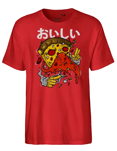 pizza no jutsu  - pizza, food, dracula, vampire, halloween, spooky, creepy, space, astronout, delicious, beverages, meatball, sausages, fastfood, bestfriend - Fairtrade T-Shirt