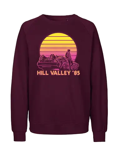 Hill Valley 85 - Future, Delorean, Marty Mcfly - Fairtrade Sweatshirt