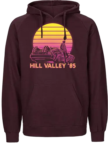 Hill Valley 85 - Future, Delorean, Marty Mcfly - Fairtrade Hoodie