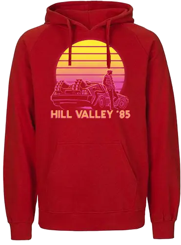Hill Valley 85 - Future, Delorean, Marty Mcfly - Fairtrade Hoodie