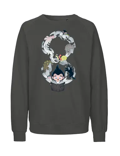 Neverending - Neverending story, books, book lover, bookworm, Book, reading, book shirt, reading shirt, literature, literature shirt, library, book love, unendliche geschichte - Fairtrade Sweatshirt