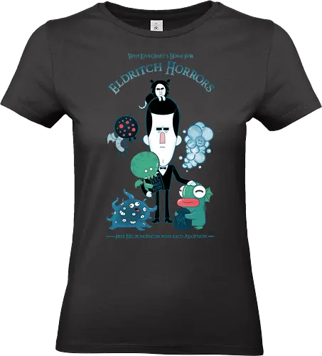Lovecraft's Home For Eldritch Horrors - lovecraft, hp lovecraft, lovecraft shirt, cthulhu, cthulhu shirt, funny lovecraft shirt, eldritch, reading, books shirt, gothic horror, fhtagn, cute cthulhu, cute lovecraft, howard phillips lovecraft, ctulu, necronomicon - Standard T-Shirt (Frauen)