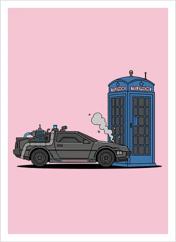 Time Machine Fender Bender - DeLorean vs. TARDIS
