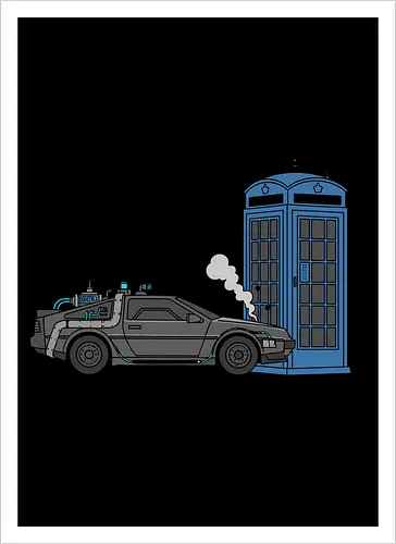 Time Machine Fender Bender - DeLorean vs. TARDIS