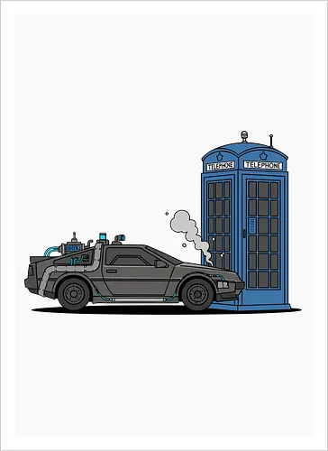 Time Machine Fender Bender - DeLorean vs. TARDIS