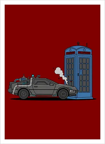Time Machine Fender Bender - DeLorean vs. TARDIS