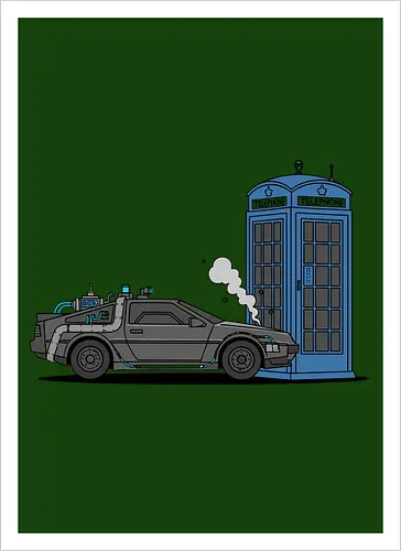 Time Machine Fender Bender - DeLorean vs. TARDIS