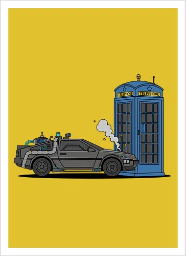 Time Machine Fender Bender - DeLorean vs. TARDIS
