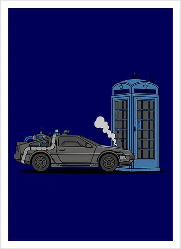 Time Machine Fender Bender - DeLorean vs. TARDIS