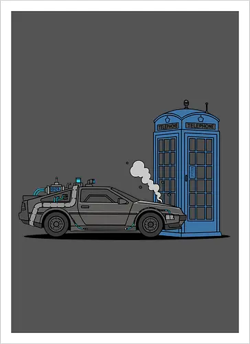 Time Machine Fender Bender - DeLorean vs. TARDIS
