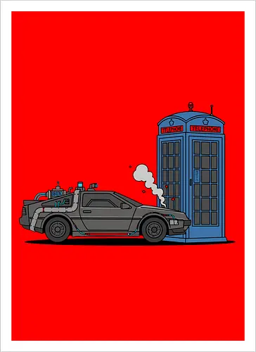 Time Machine Fender Bender - DeLorean vs. TARDIS