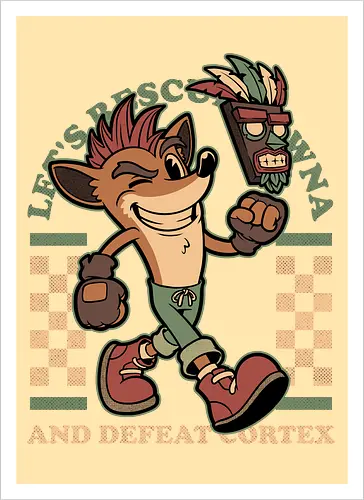 Game Mascot Crash Mask