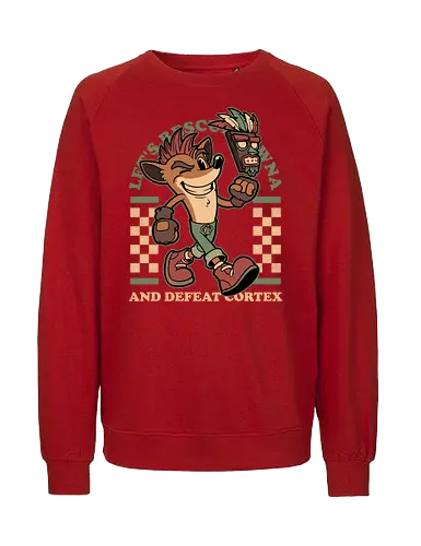 Game Mascot Crash Mask - Video Games, Video Game, Game, Games, Gamer, Mascot, Retro, Vintage, Retro Vintage, Retro Gamer, Retro Cartoon, Fantasy, Adventure, Crash, Animal, Pet, Mask - Fairtrade Sweatshirt