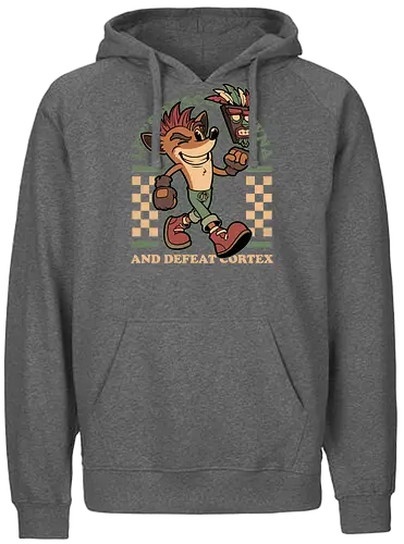 Game Mascot Crash Mask - Video Games, Video Game, Game, Games, Gamer, Mascot, Retro, Vintage, Retro Vintage, Retro Gamer, Retro Cartoon, Fantasy, Adventure, Crash, Animal, Pet, Mask - Fairtrade Hoodie