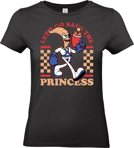 Game Mascot Worm - Video Games, Video Game, Game, Games, Gamer, Mascot, Retro, Vintage, Retro Vintage, Retro Gamer, Retro Cartoon, Fantasy, Adventure, Earthworm, Worm, Princess, Evil, Villain - Standard T-Shirt (Frauen)