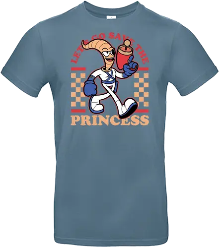 Game Mascot Worm - Video Games, Video Game, Game, Games, Gamer, Mascot, Retro, Vintage, Retro Vintage, Retro Gamer, Retro Cartoon, Fantasy, Adventure, Earthworm, Worm, Princess, Evil, Villain - Standard T-Shirt
