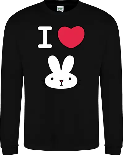I Love Bunny – Cute Minimal Rabbit Illustration
