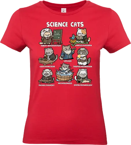 Science Cats - cat, animal, biology, cats, chemist, chemistry, kitten, kitty, physics, pun, science, science cat, scientist, scientist gift, teacher - Standard T-Shirt (Frauen)