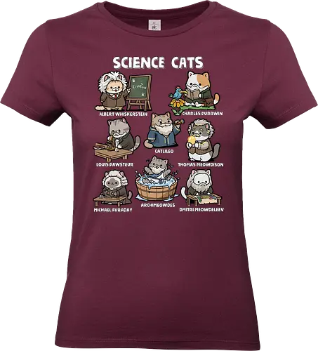 Science Cats - cat, animal, biology, cats, chemist, chemistry, kitten, kitty, physics, pun, science, science cat, scientist, scientist gift, teacher - Standard T-Shirt (Frauen)
