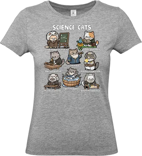 Science Cats - cat, animal, biology, cats, chemist, chemistry, kitten, kitty, physics, pun, science, science cat, scientist, scientist gift, teacher - Standard T-Shirt (Frauen)