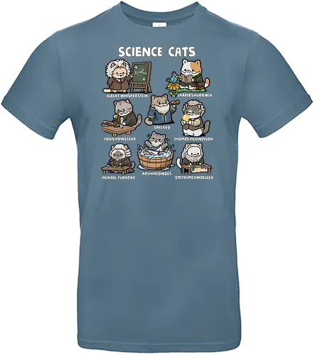 Science Cats - cat, animal, biology, cats, chemist, chemistry, kitten, kitty, physics, pun, science, science cat, scientist, scientist gift, teacher - Standard T-Shirt