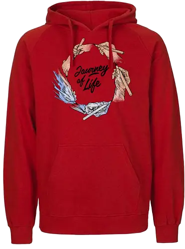 journey of life - hand draw, natural, nature, painting, tattoo, realism, life, live, quote, cool - Fairtrade Hoodie
