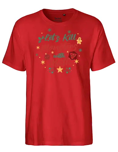 Let's Kill Monsters with Math - Mathe, Mathematik, Nerd, Fantasy, TTRPG, Rollenspiel, DM, Weihnachten, D20, Würfel, Monster, Pen and Paper, Brettspiel, Dungeon Master, Pathfinder - Fairtrade T-Shirt