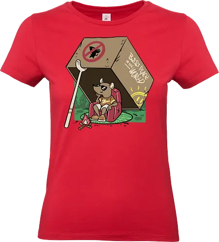 ideal campfire - introvert, trap, mouse, rat, animal, house, home, home sweet home, cool, campfire, hiking, camping, fun, funny, nature, indoor - Standard T-Shirt (Frauen)