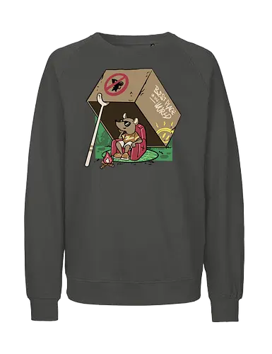 ideal campfire - introvert, trap, mouse, rat, animal, house, home, home sweet home, cool, campfire, hiking, camping, fun, funny, nature, indoor - Fairtrade Sweatshirt