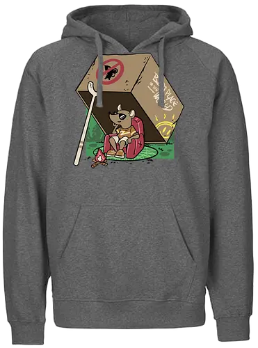 ideal campfire - introvert, trap, mouse, rat, animal, house, home, home sweet home, cool, campfire, hiking, camping, fun, funny, nature, indoor - Fairtrade Hoodie