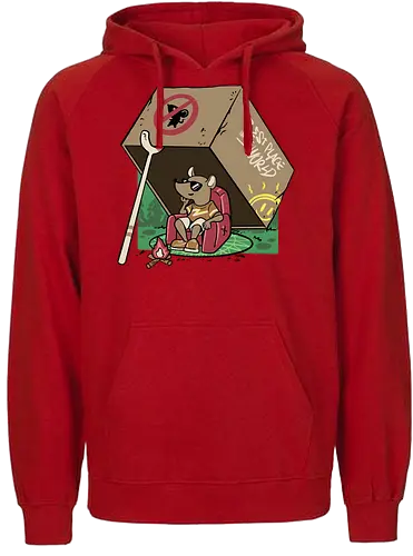 ideal campfire - introvert, trap, mouse, rat, animal, house, home, home sweet home, cool, campfire, hiking, camping, fun, funny, nature, indoor - Fairtrade Hoodie