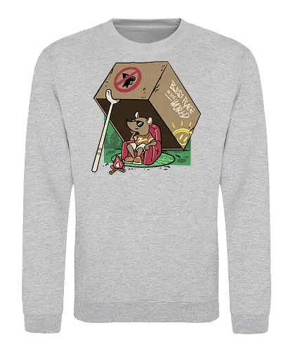 ideal campfire - introvert, trap, mouse, rat, animal, house, home, home sweet home, cool, campfire, hiking, camping, fun, funny, nature, indoor - Sweatshirt