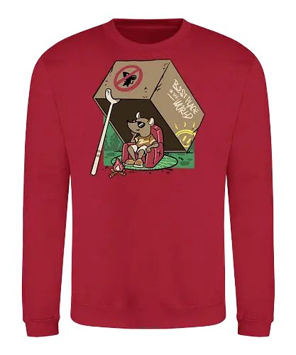 ideal campfire - introvert, trap, mouse, rat, animal, house, home, home sweet home, cool, campfire, hiking, camping, fun, funny, nature, indoor - Sweatshirt
