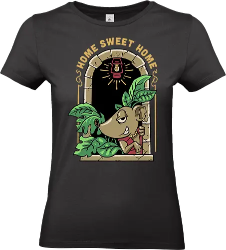 home sweet home  - introvert, trap, mouse, rat, animal, house, home, home sweet home, cool, campfire, hiking, camping, fun, funny, nature, indoor - Standard T-Shirt (Frauen)