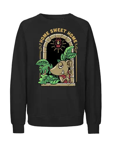 home sweet home  - introvert, trap, mouse, rat, animal, house, home, home sweet home, cool, campfire, hiking, camping, fun, funny, nature, indoor - Fairtrade Sweatshirt