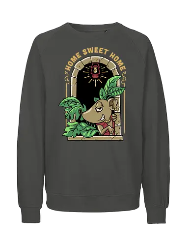 home sweet home  - introvert, trap, mouse, rat, animal, house, home, home sweet home, cool, campfire, hiking, camping, fun, funny, nature, indoor - Fairtrade Sweatshirt
