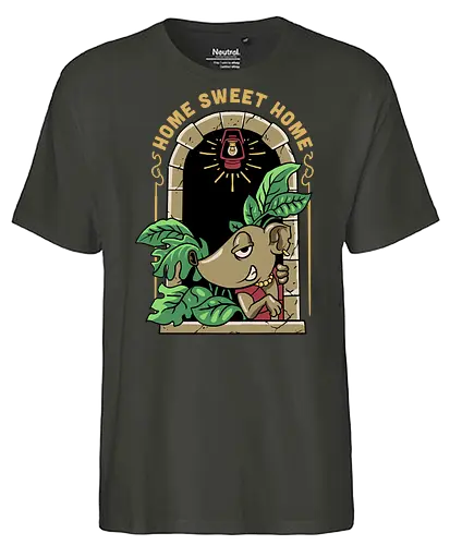 home sweet home  - introvert, trap, mouse, rat, animal, house, home, home sweet home, cool, campfire, hiking, camping, fun, funny, nature, indoor - Fairtrade T-Shirt