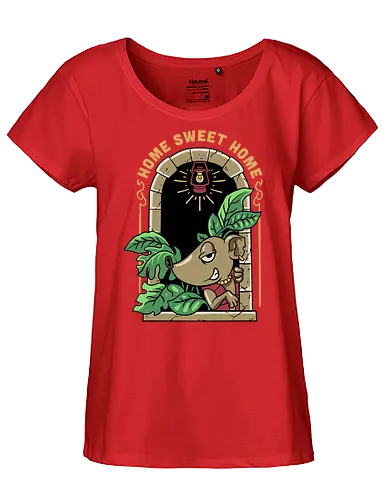 home sweet home  - introvert, trap, mouse, rat, animal, house, home, home sweet home, cool, campfire, hiking, camping, fun, funny, nature, indoor - Fairtrade Girl Shirt