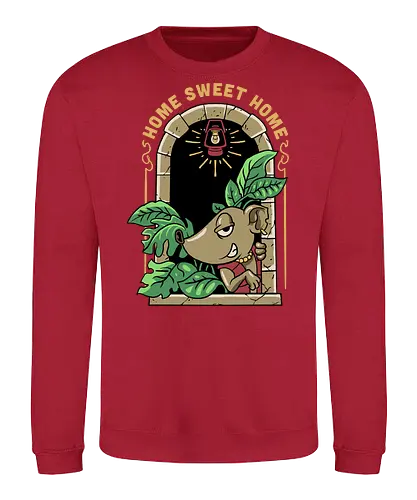 home sweet home  - introvert, trap, mouse, rat, animal, house, home, home sweet home, cool, campfire, hiking, camping, fun, funny, nature, indoor - Sweatshirt